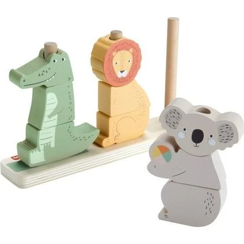 Fisher-Price Drewniane zwierzątka Układaj i sortuj