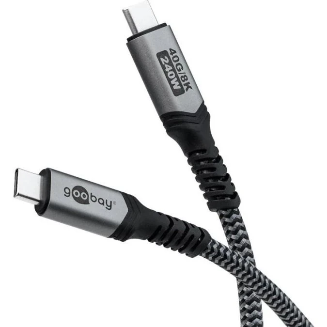 Anker USB-C z tekstylną osłoną, USB4, 240 W, 40 Gbit/s, 1 m