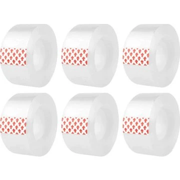Tape 40mic 24mm x 30m 6szt - Przezroczysta taśma samoprzylepna PP