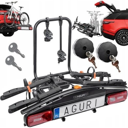 Aguri Active E-Bike 2 Black - bagażnik na hak na 2 rowery