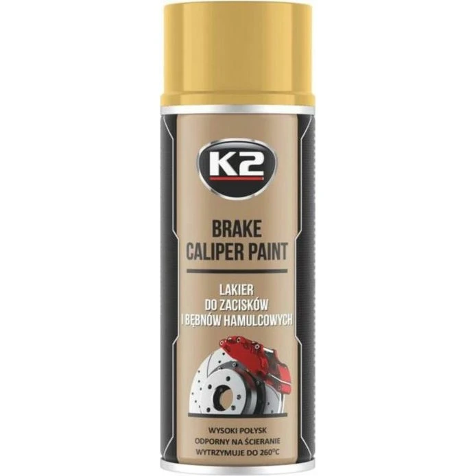K2 Brake Caliper Paint Złoty 400ml, lakier do zacisków 260°C