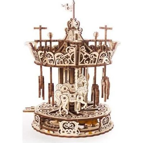 Ugears 3D Drewniana Karuzela Mechaniczna