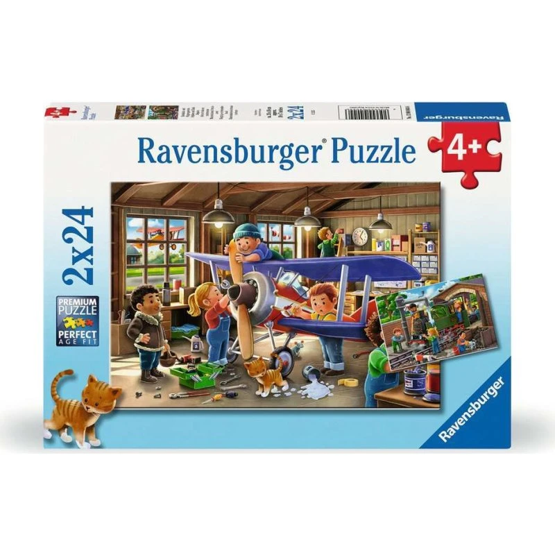 Ravensburger Puzzle Dla Dzieci 2x24 El. Mechanicy w Akcji