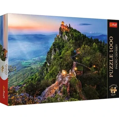 Trefl Puzzle 1000 Premium Plus Photo Odyssey Wieża Cesta San Marino