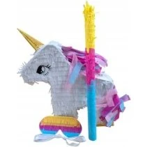 Unicorn Pinata z Kijem i Opaską na Oczy, 31x31 cm