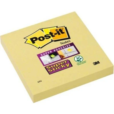 3M Post-it Super Sticky Żółte 76x76 mm, 90 kart