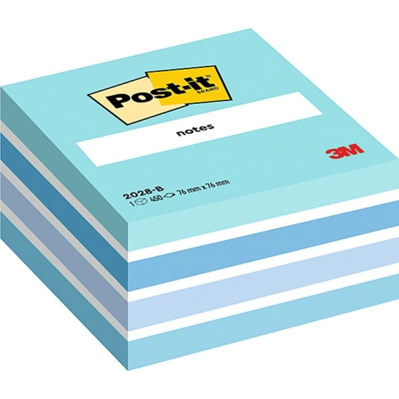 3M Post-it Kostka Niebieska 76x76 mm, 450 karteczek