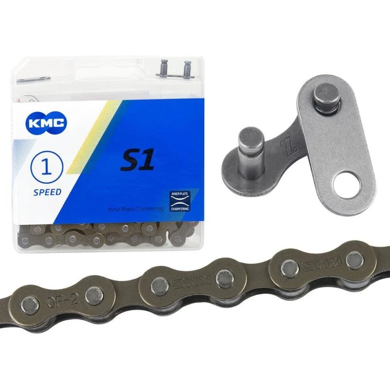 KMC Łańcuch S1 112 ogniw brązowy (1/2" x 1/8") + złączka