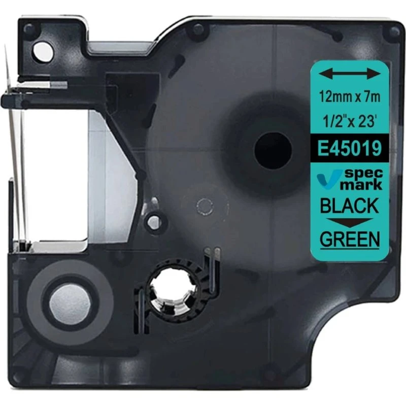 Dymo Taśma D1 12mm x 7m Czarny/Zielony