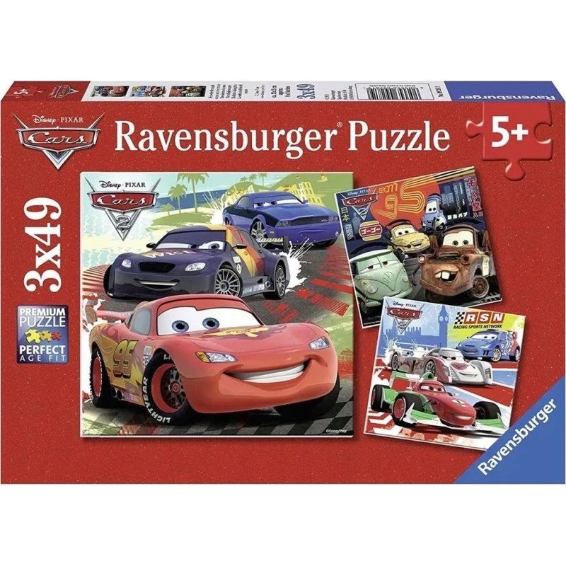 Ravensburger Puzzle 3x49 Auta 2 - 3 układy po 49 elementów