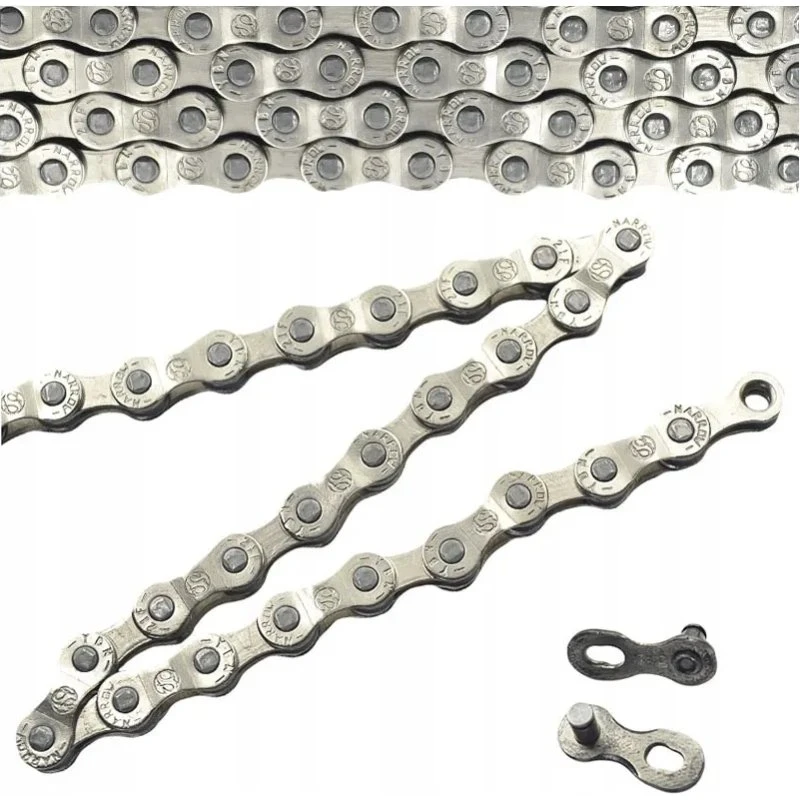 NEXELO Łańcuch MTB S8S2 8-rzędowy 116 ogniw srebrny