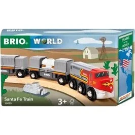 Brio Santa Fe Pociąg świata – drewniany zestaw z lokomotywą i wagonami
