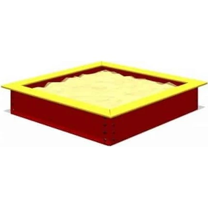 Piaskownica z atestem 200x200 czerwona