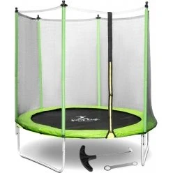 Gymrex GR-TR03 Trampolina 244 cm, 80 kg, czarno-zielona