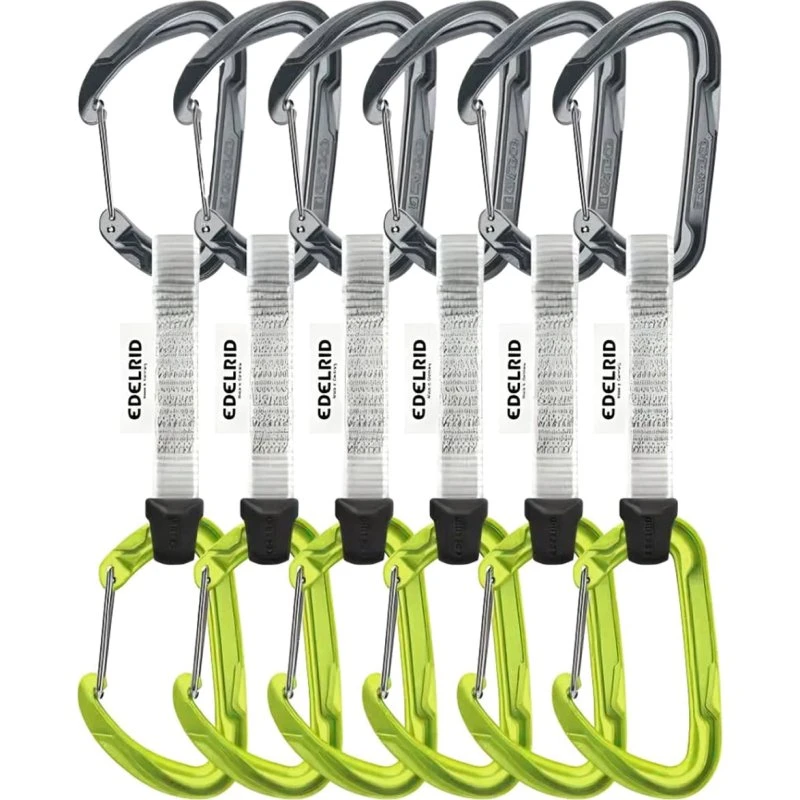 Edelrid Pure Wire 10 cm – zestaw 6 ekspresów wspinaczkowych Slate/Oasis
