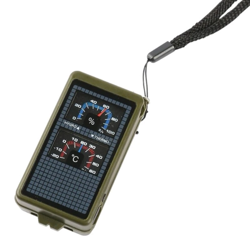 GEO Pro Kompass Wielofunkcyjny Oliwkowy z LED