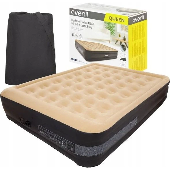 Tentex Pro D2000 – Przenośny materac dmuchany dwuosobowy z pompą