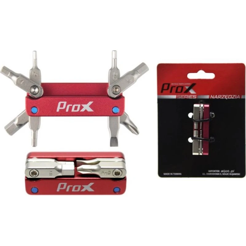 ProX HF-84 Scyzoryk 9-funkcyjny, czerwony