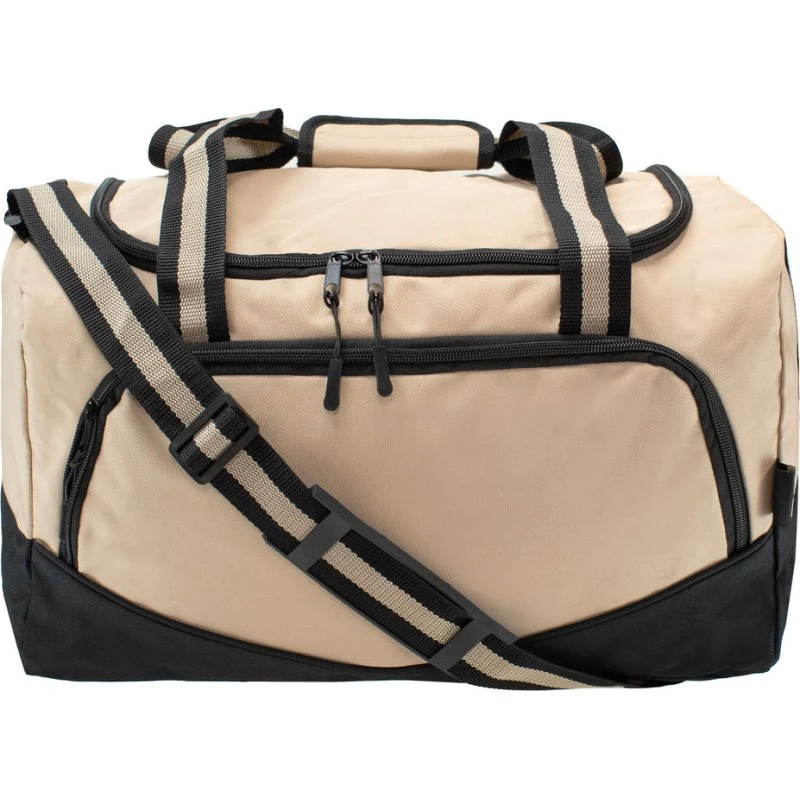 Kremowa torba fitness 28L z regulowanym paskiem
