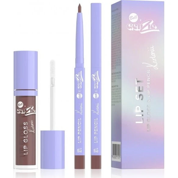 Bell x Genzie Lip Set 002, Błyszczyk i Konturówka 4,5g