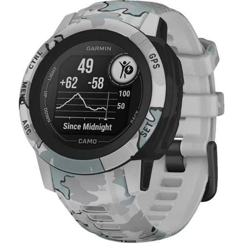 Garmin Instinct 2S Camo Edition Mist Camo Szary - Zegarek Sportowy z Solarą Baterią