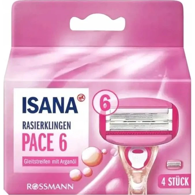 Isana Pace 6 Ostrzy Maszynka do Golenia z Olejem Arganowym