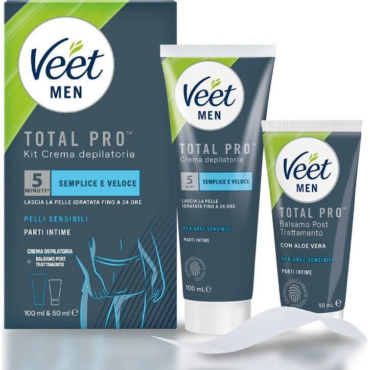 Veet Men Zestaw kremów do depilacji intymnych 100 ml + 50 ml