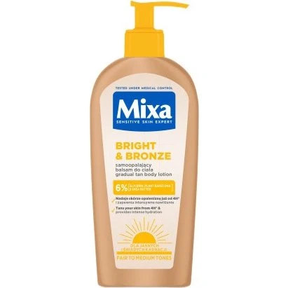 Mixa Bright & Bronze Balsam Samoopalający 250ml dla Jasnych i Śniadych Karnacji