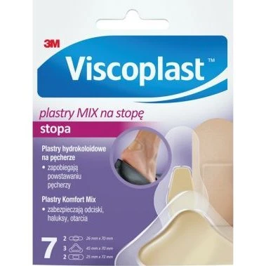 Viscoplast Hydrokoloidowy Plaster Mix 3 Rozmiary 7 szt.