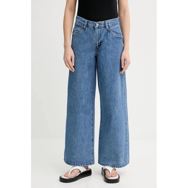 Levi's 94 Baggy Wide Leg jeansy damskie niebieskie