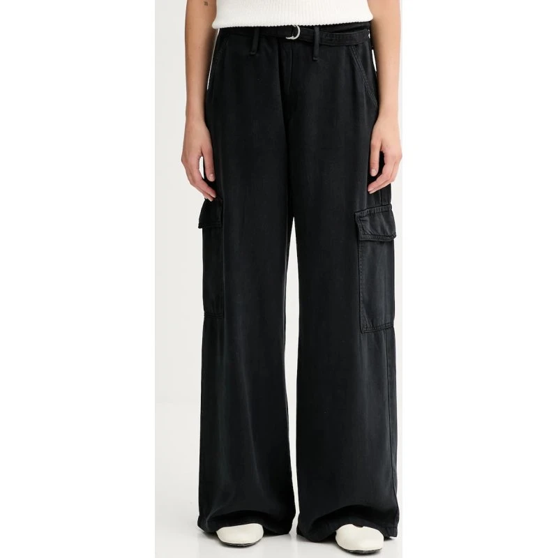 Levi's BAGGY DAD CARGO damskie czarne high waist 003IN