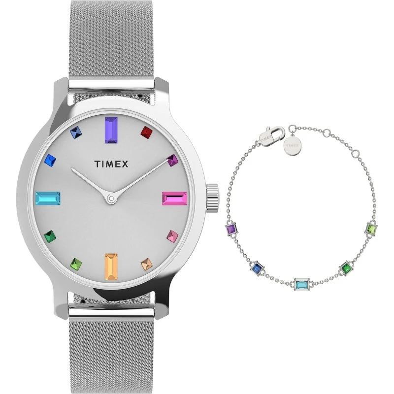Timex Transcend Zegarek damska 31mm z bransoletą mesh