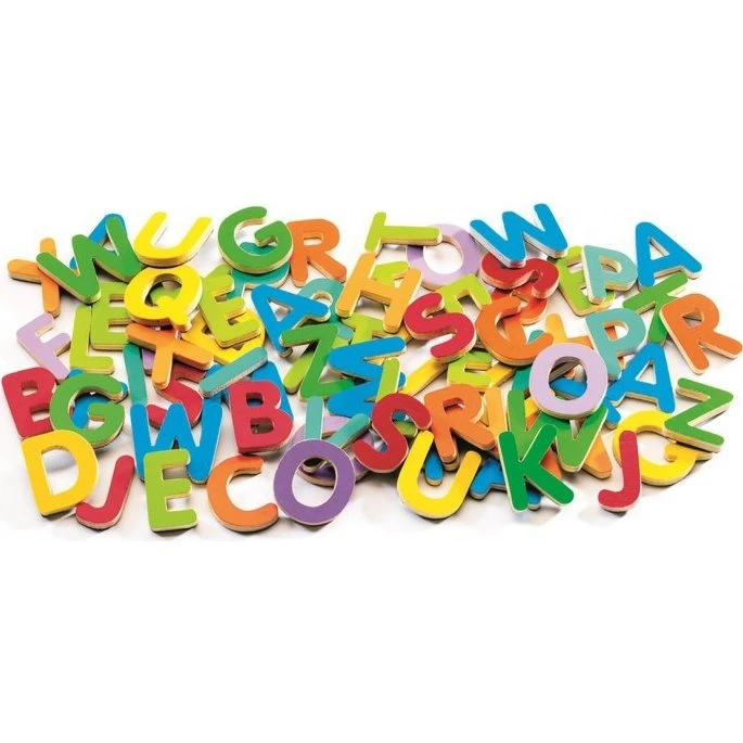 Djeco Kolorowe Literki Magnetyczne MAGNIVILLE 83 szt, +3 lata