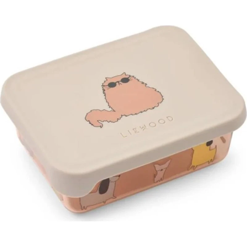 Liewood Ako Tritan Snackboks - Koty i Psy/Sandy