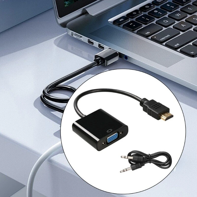 Pawonik Adapter HDMI na VGA + Audio + Zasilanie