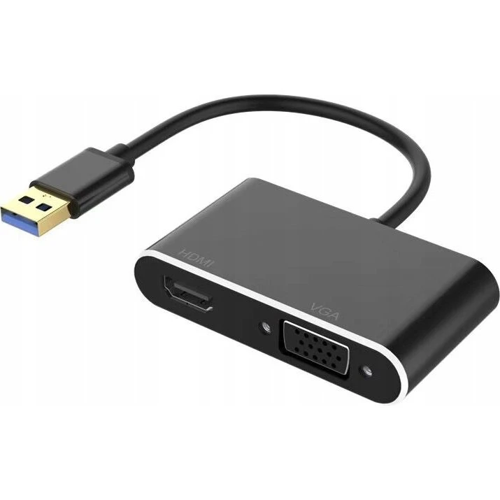 Pawonik USB 3.0 do HDMI + VGA Konwerter