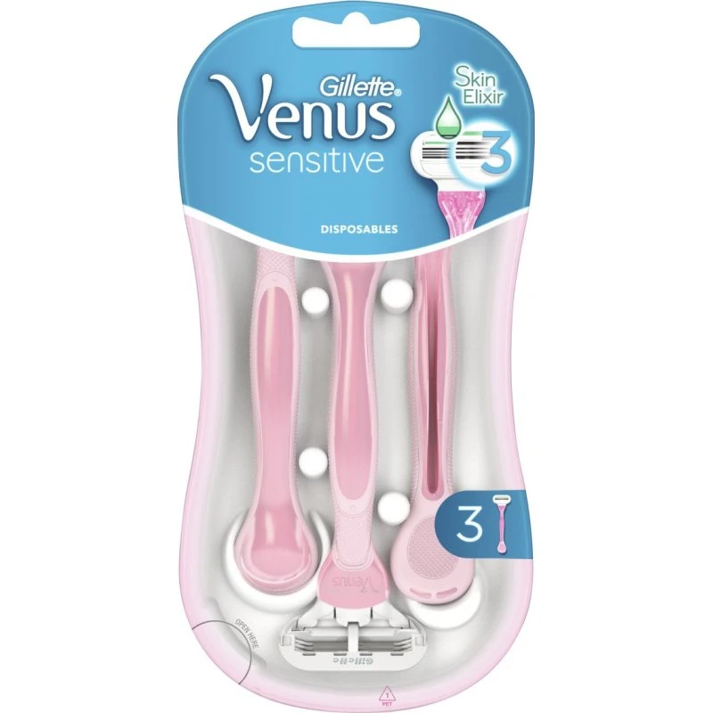 Gillette Venus Sensitive Jednorazowa Maszynka do Golenia 3 szt.