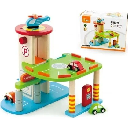 LEGO DUPLO Drewniany parking z windą i zjeżdżalnią 3 auta