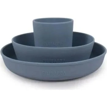Filibabba Silikonowy zestaw obiadowy Powder blue