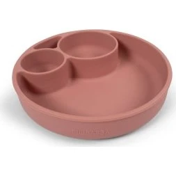Filibabba Silikonowy talerzyk z przegródkami Rose