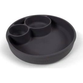 Filibabba Silikonowy Talerzyk z Przegródkami Stone Grey