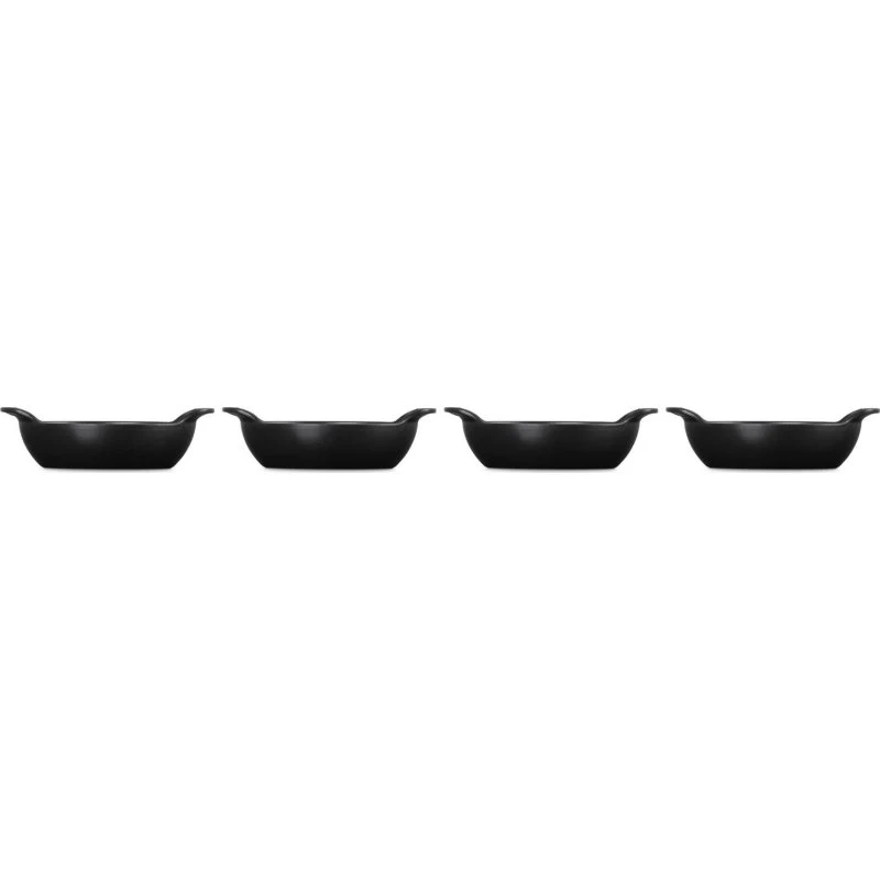 Le Creuset Gourmand Garnki Żeliwne 13 cm 4 szt. Czarny Matt