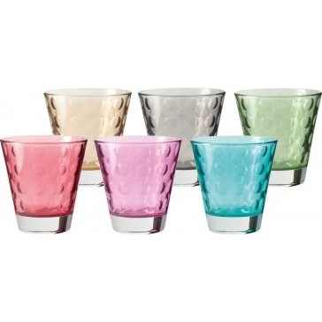 Leonardo OPTIC Szklanki 220 ml, 6 szt., kolorowe