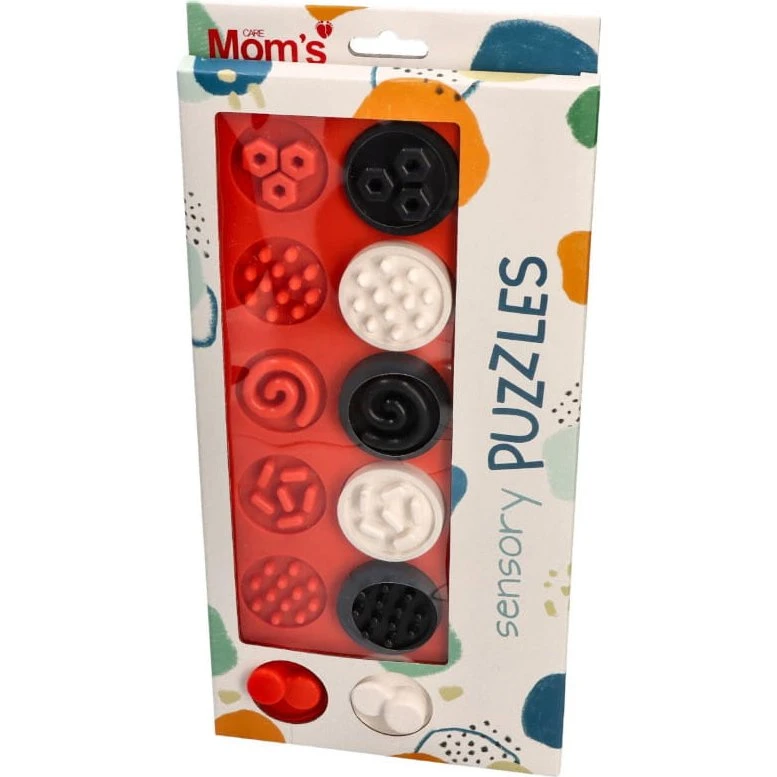 Mom's Care Puzzle sensoryczne kółeczka XL kontrastowe 841