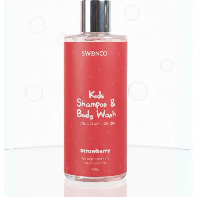 Swonco Szampon i Żel 2 w 1 Dla Dzieci Truskawkowy 300 ml