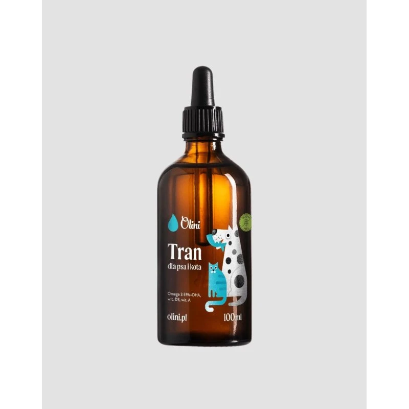 Olini Tran z wątroby dorsza 100 ml dla psa i kota