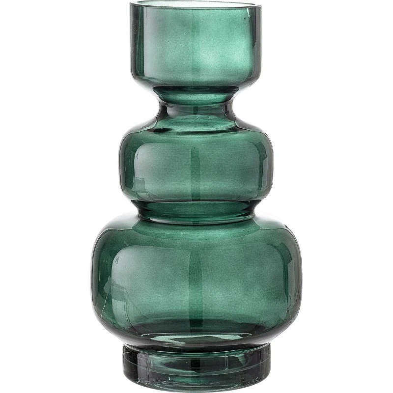 Bloomingville Wazon Johnson 25 x 14,5 cm zielony szklany