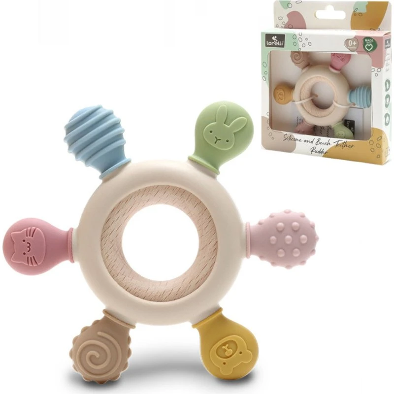 Lorelli Flower Gryzak Silikonowy Naturalny Beige