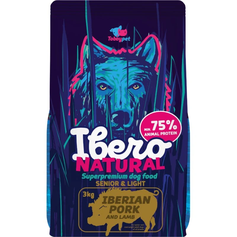 Ibero Natural Dog Senior&Light Wieprzowina & Jagnięcina 12kg
