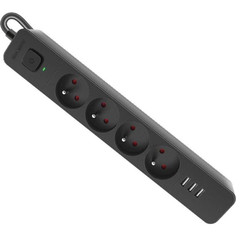 Defender SFS 133 1,5 m, 4 gniazda, 3 USB, czarny